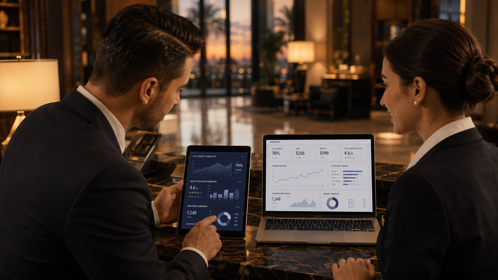 AI-driven hotel operations dashboard